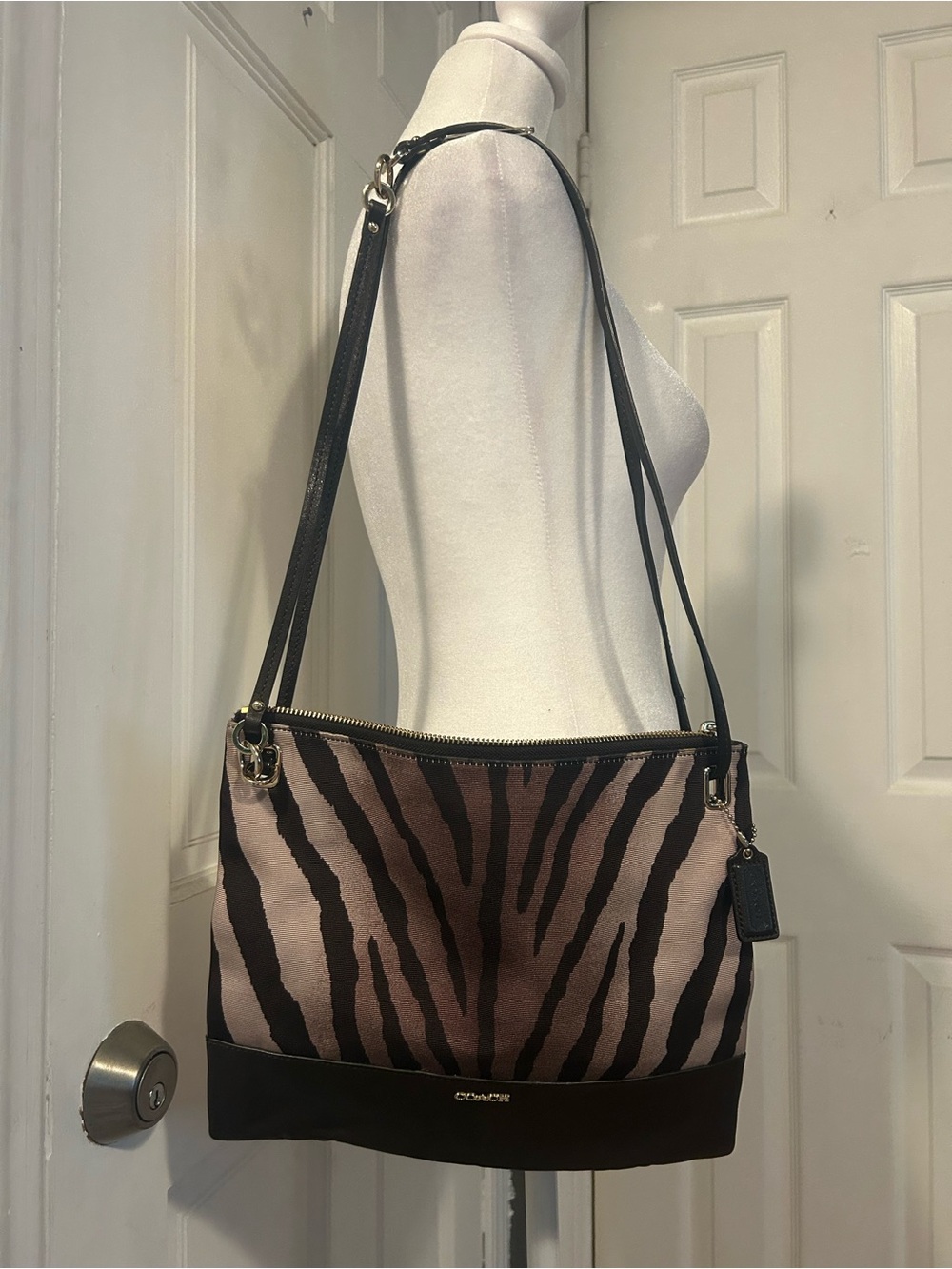 Coach Madison Zebra-Print Convertible Shoulder or Crossbody Bag